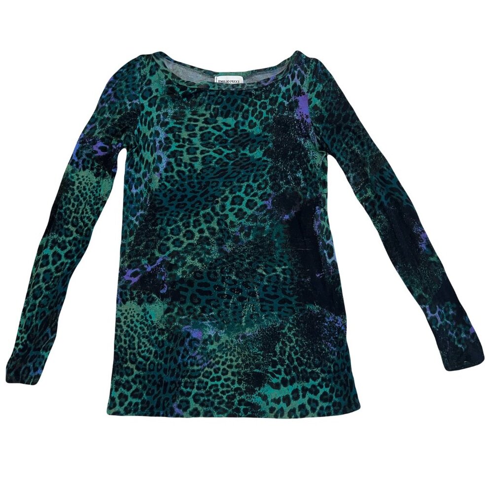 Emilio Pucci Viscose Leopard Print Top